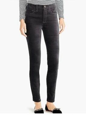 J Crew Mercantile Stretch Velvet High-waisted Fuschia Pants 30
